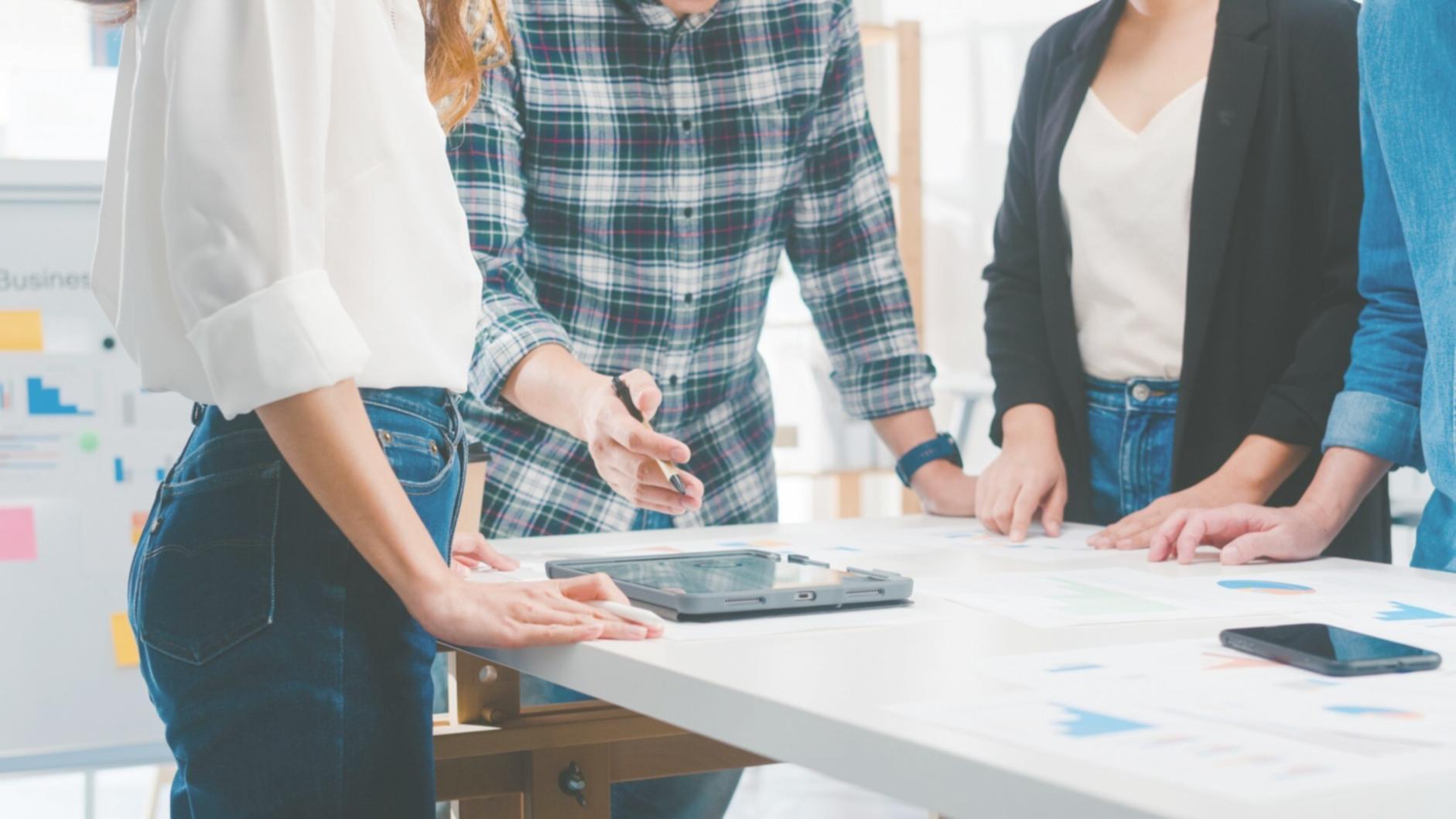 Modern financial planning workspace showing collaborative approach to money management